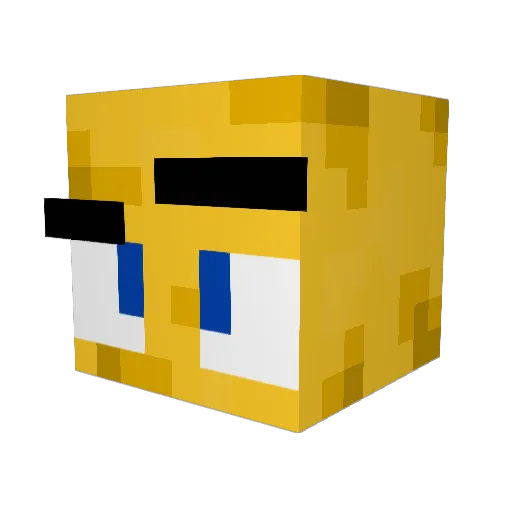 Fathercheeseman Minecraft avatar head, 3D render