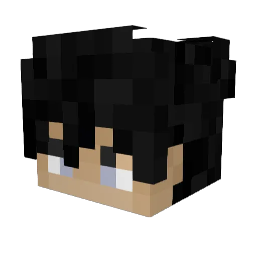 Fatherlessss Minecraft avatar head, 3D render