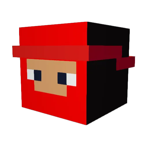 FathimaNabeela Minecraft avatar head, 3D render
