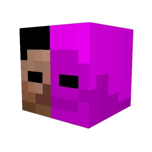 Fatiscow Minecraft avatar head, 3D render