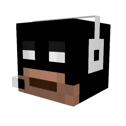 FatmanTheorien Minecraft avatar head, 3D render