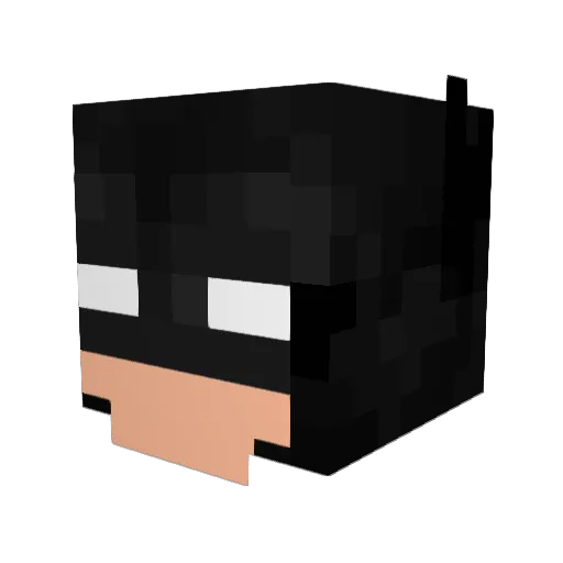 Fatmannw Minecraft avatar head, 3D render