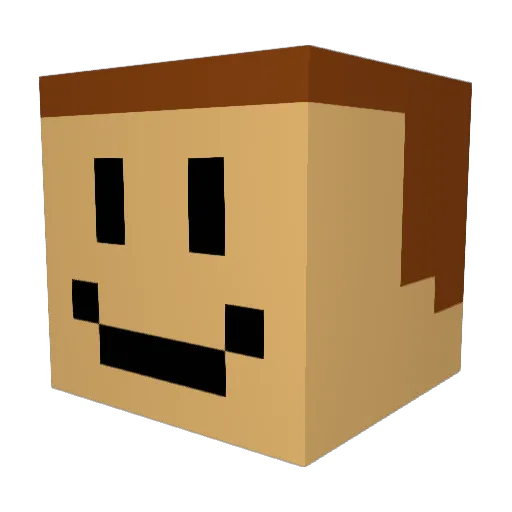 Fatmonkey2039 Minecraft avatar head, 3D render