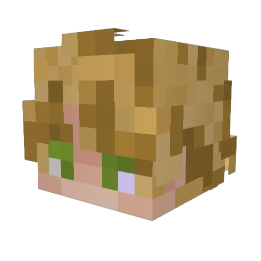 Fatneek69420 Minecraft avatar head, 3D render