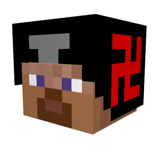 Fatone69 Minecraft avatar head, 3D render
