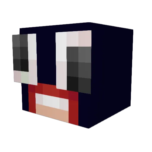 Fatorias Minecraft avatar head, 3D render