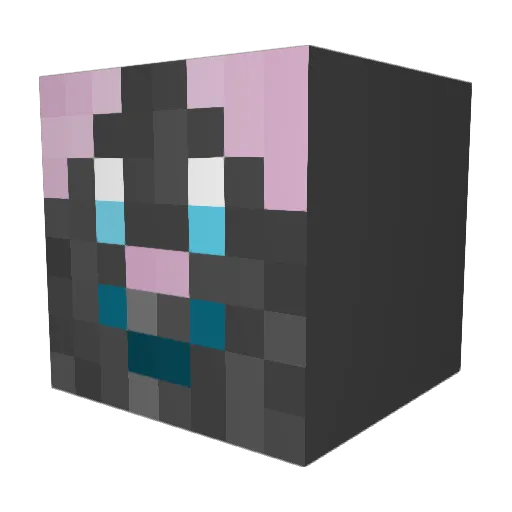 Fatratalex Minecraft avatar head, 3D render