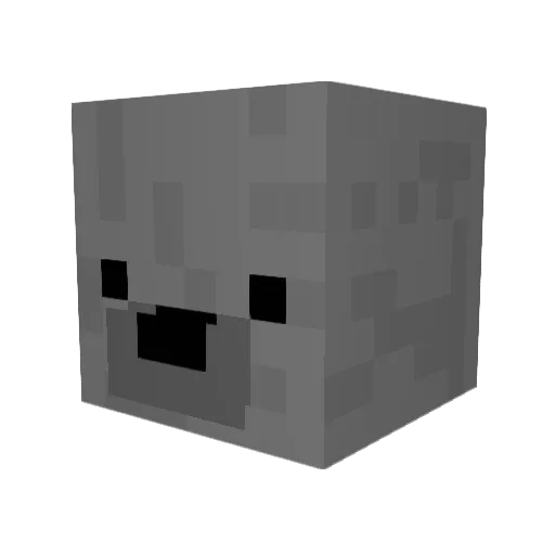 Fatseal_ Minecraft avatar head, 3D render