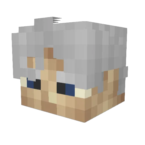 Fatt_Matt Minecraft avatar head, 3D render