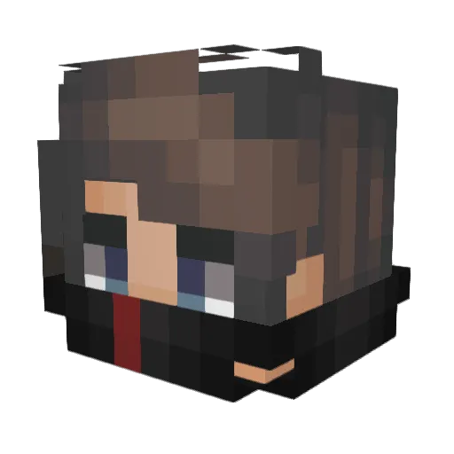 FattedTea662 Minecraft avatar head, 3D render
