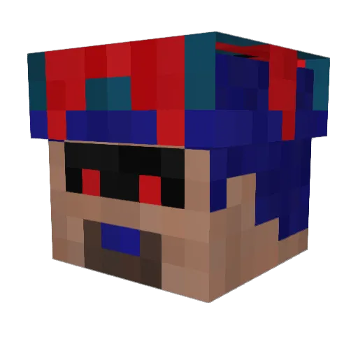 Fattman1000 Minecraft avatar head, 3D render
