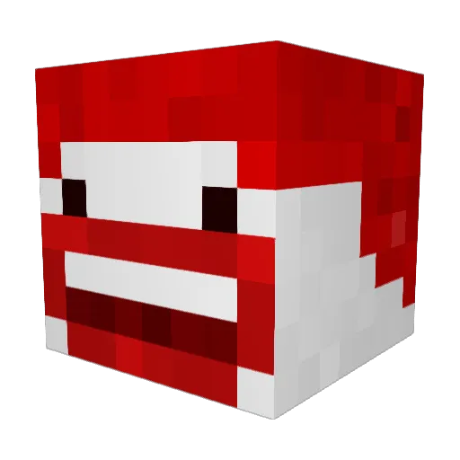 Fattminley Minecraft avatar head, 3D render