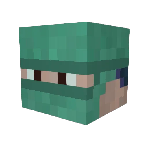 FattoreH Minecraft avatar head, 3D render
