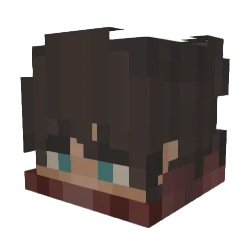 Fattori Minecraft avatar head, 3D render
