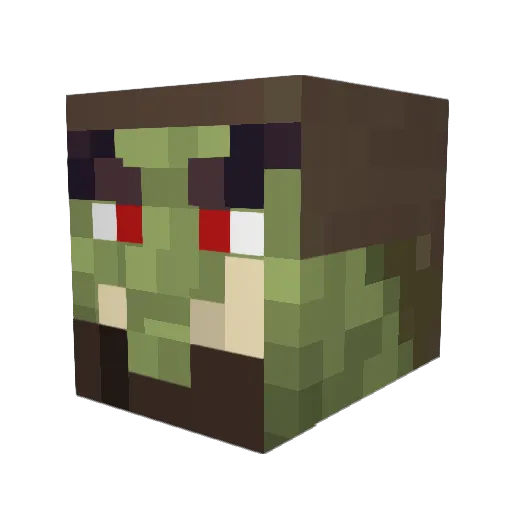 Fattuu Minecraft avatar head, 3D render