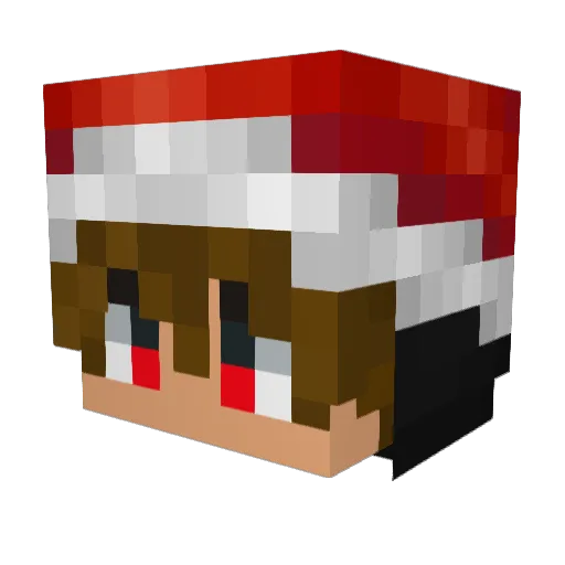 FattyCombo Minecraft avatar head, 3D render