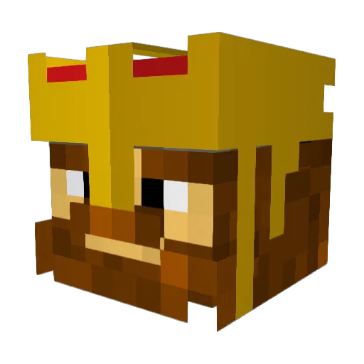 Fattybones Minecraft avatar head, 3D render