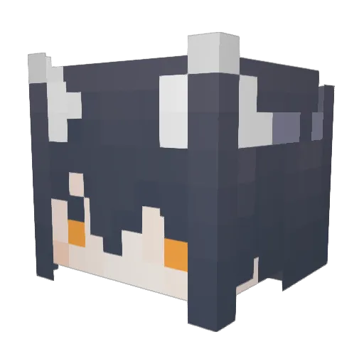 Fattyburgler Minecraft avatar head, 3D render