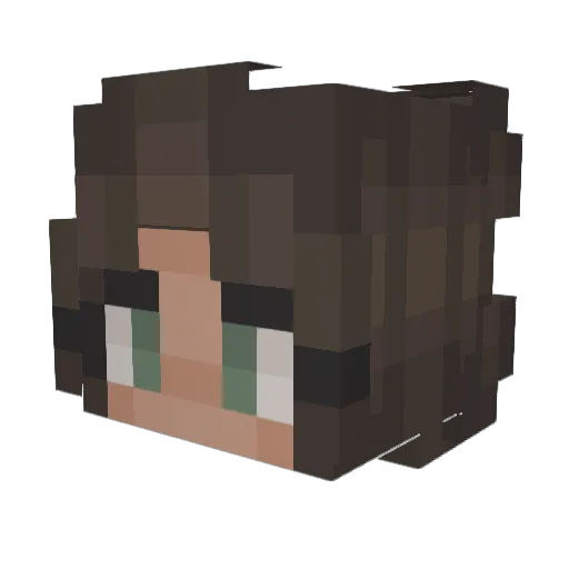 Fattysteak Minecraft avatar head, 3D render