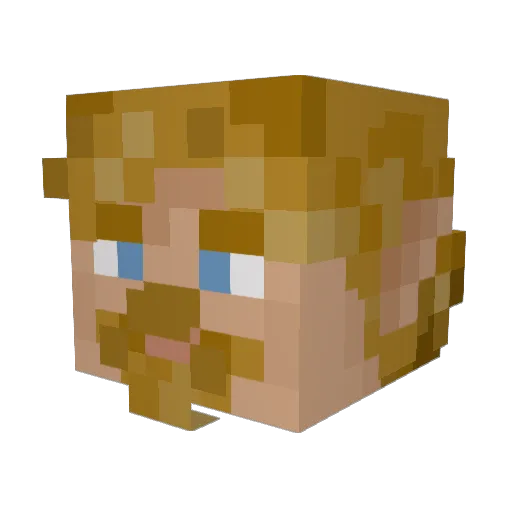 FatumAlis Minecraft avatar head, 3D render