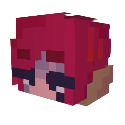 FatumWasTaken Minecraft avatar head, 3D render