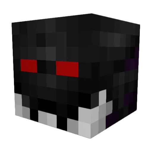 Fatworm Minecraft avatar head, 3D render