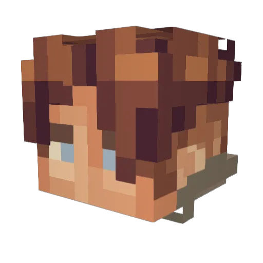 Fatyllo Minecraft avatar head, 3D render