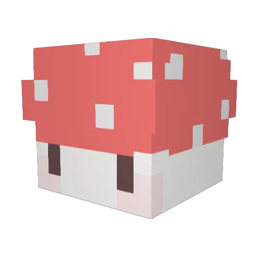 Faucom Minecraft avatar head, 3D render