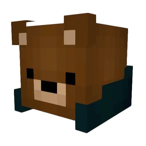Faulenudel Minecraft avatar head, 3D render