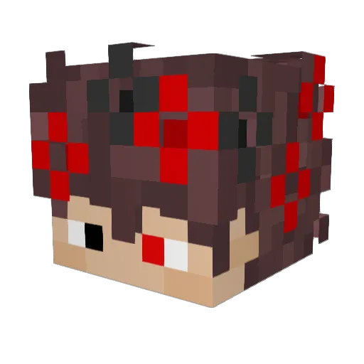 FauliBauli Minecraft avatar head, 3D render