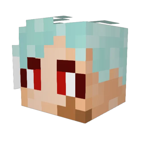 Fault3d Minecraft avatar head, 3D render