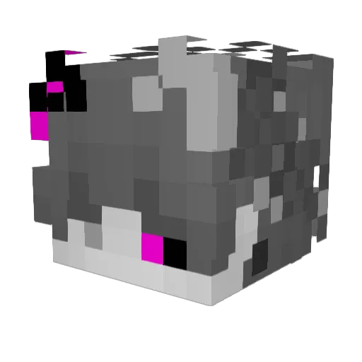 Faultic_ Minecraft avatar head, 3D render