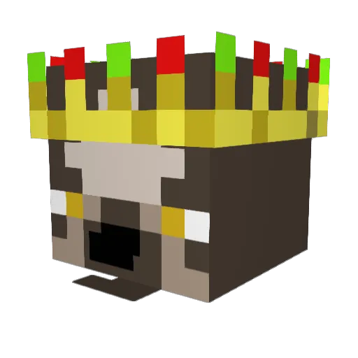 FaultiermitWaffe Minecraft avatar head, 3D render