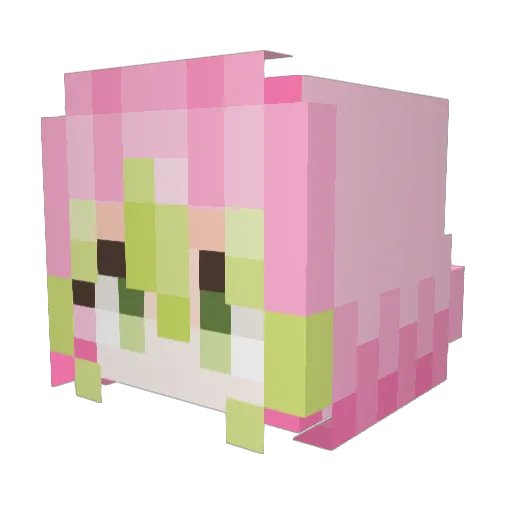 Faultonic Minecraft avatar head, 3D render