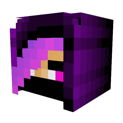FaultyDeed Minecraft avatar head, 3D render