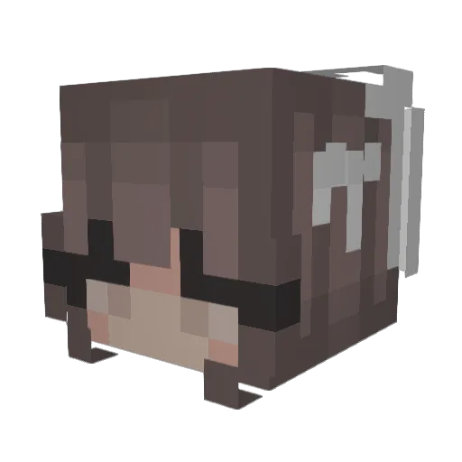 Faun377 Minecraft avatar head, 3D render