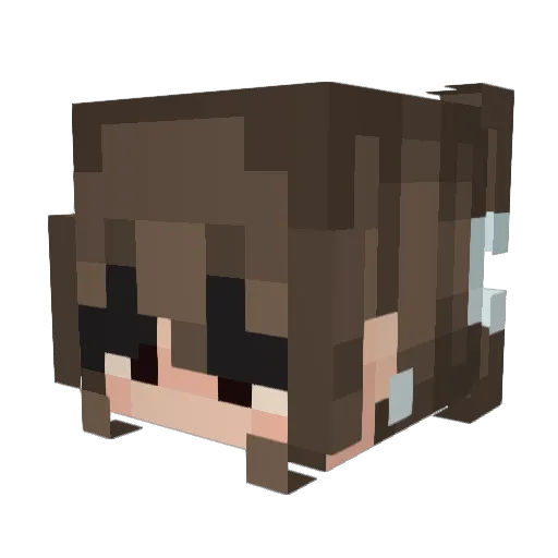 FaunaShadow Minecraft avatar head, 3D render