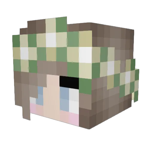 Faunaxo Minecraft avatar head, 3D render