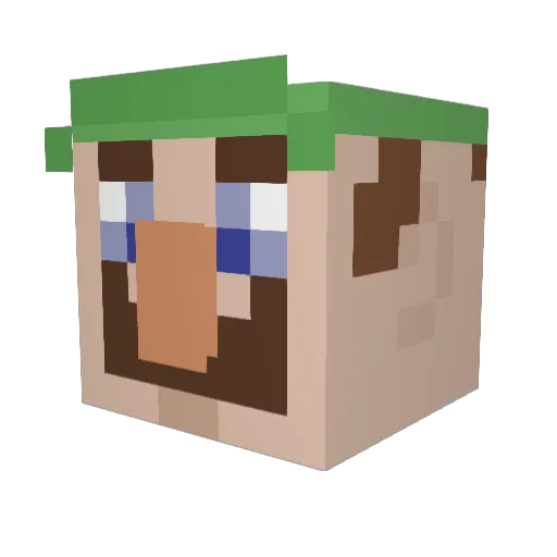 Faunisme Minecraft avatar head, 3D render