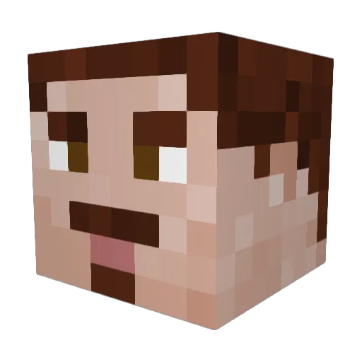 Fauren_ Minecraft avatar head, 3D render