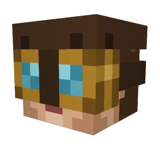 FaustGGT Minecraft avatar head, 3D render