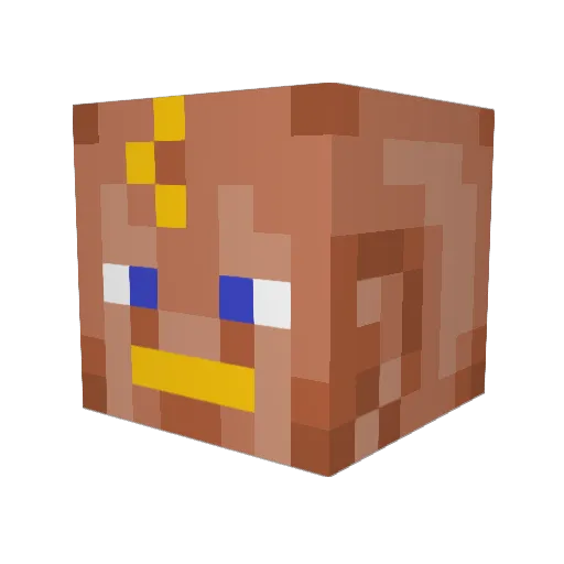 Faustark Minecraft avatar head, 3D render