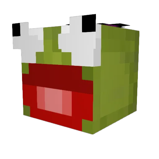 Faustgesicht Minecraft avatar head, 3D render
