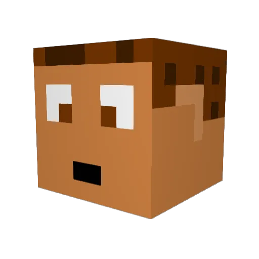 Faustino1987 Minecraft avatar head, 3D render