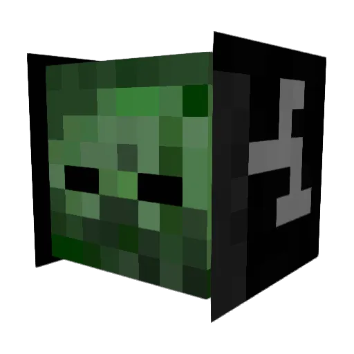 FauxFeline Minecraft avatar head, 3D render