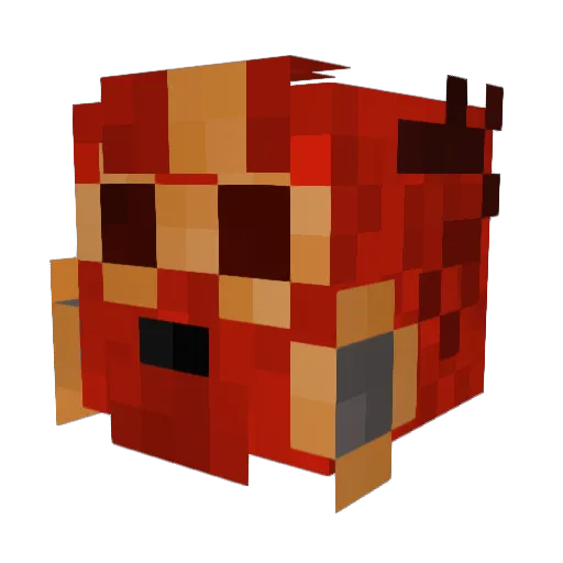 Fauxhare Minecraft avatar head, 3D render