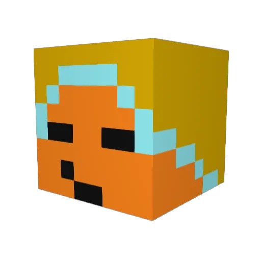 Fauxto161 Minecraft avatar head, 3D render