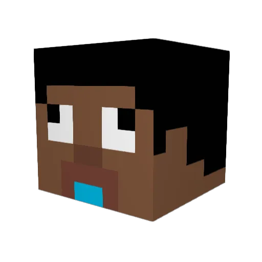 FavMC12 Minecraft avatar head, 3D render