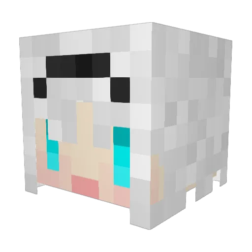 Fav_ Minecraft avatar head, 3D render