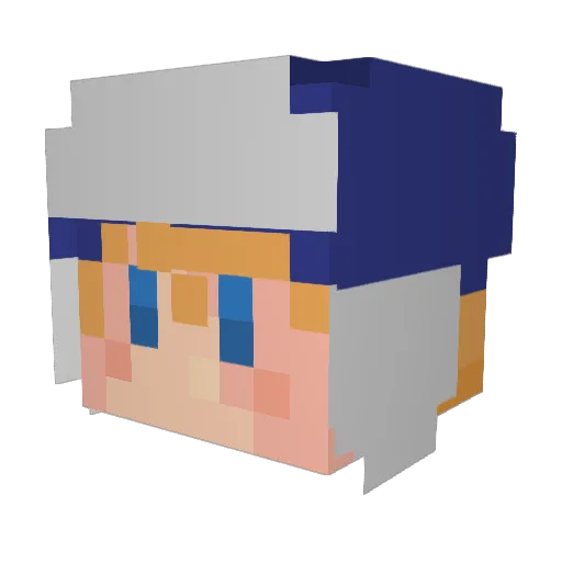 Favhere Minecraft avatar head, 3D render